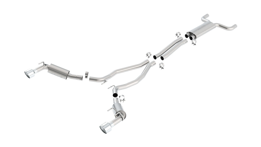 Borla 10-13 Chevy Camaro SS 6.2L V8 Single RoundTip Split Rear Exit S-Type Catback Exhaust
