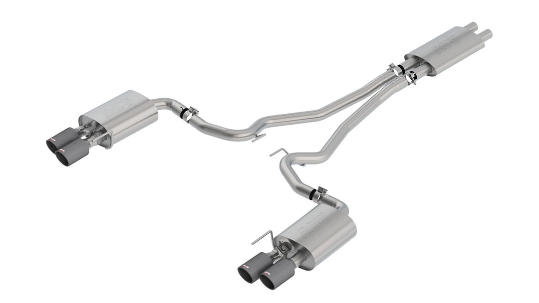 Borla 2018-2022 Ford Mustang GT Cat-Back Exhaust System Touring- Carbon Fiber Tips