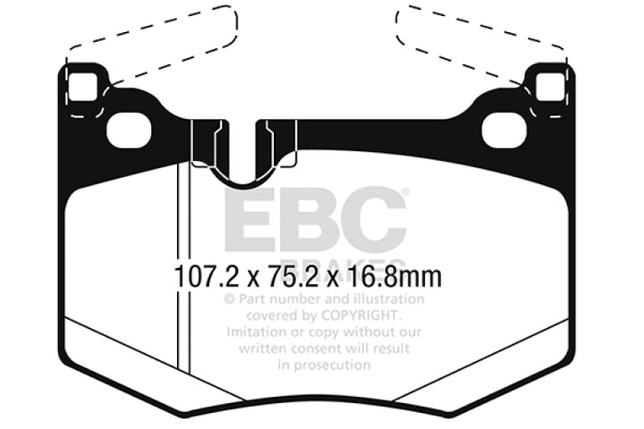 EBC 2016+ Lexus GS-F 5.0L Redstuff Rear Brake Pads