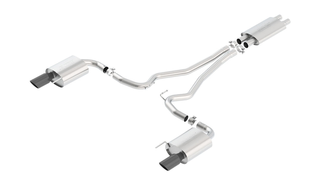 Borla Touring Cat-Back 15 Ford Mustang GT 5.0L V8 MT/AT 2.5in pipe Black 4in tip