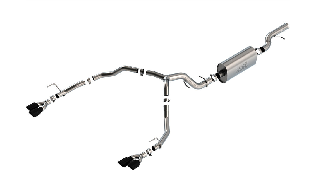 Borla 21-22 Chevrolet Tahoe 6.2L V8 2/4WD 4DR T-304 SS Touring Cat-Back Exhaust w/ Black Chrome Tips