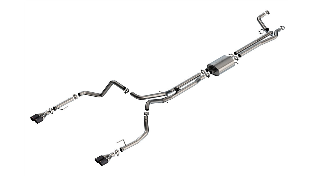 Borla 24-25 Chevy Silverado 1500 (6.2L V8) S-Type Cat Back - 3.5in Carbon Fiber Black Anodized Tips