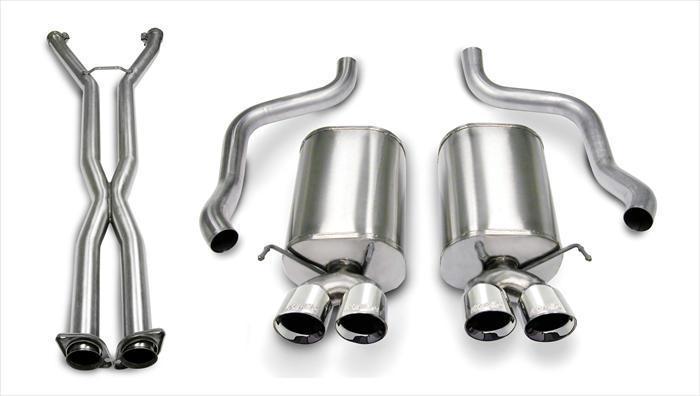 Corsa 2009-2013 Chevrolet Corvette C6 6.2L V8 LS3 Manual Black Sport 3in Cat-Back