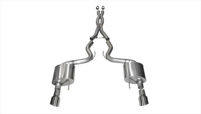 Corsa 2015-2017 Ford Mustang GT Fastback 5.0 3in Xtreme Cat Back Exhaust w/ Dual Black 4.5in Tips