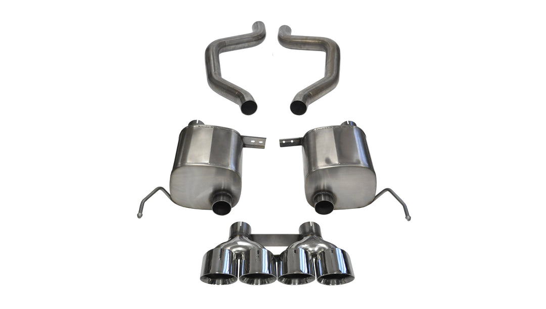 Corsa 2017-2019 Chevy Corvette Z06 3in Axle Back Exhaust Black Quad 4.5in Tip (Xtreme)
