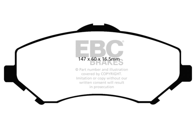 EBC 08-11 Chrysler Town &amp; Country 3.3 Greenstuff Front Brake Pads