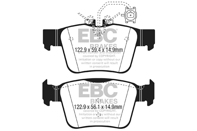 EBC 2017+ Alfa Romeo Giulia 2.0L Turbo Greenstuff Rear Brake Pads
