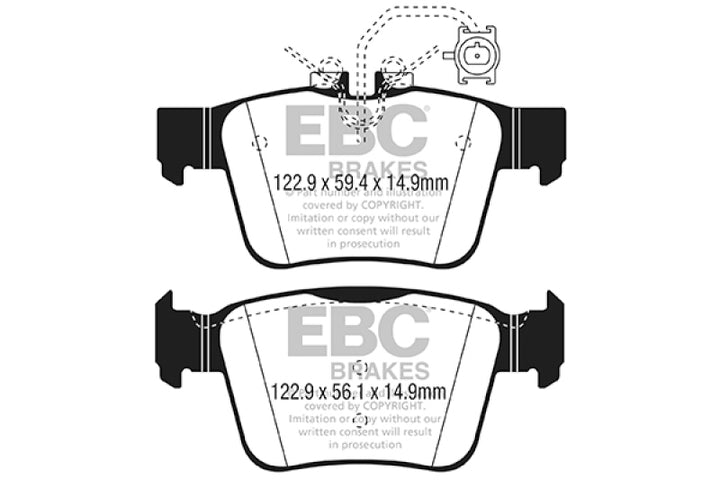EBC 2017+ Alfa Romeo Giulia 2.0T Redstuff Rear Brake Pads