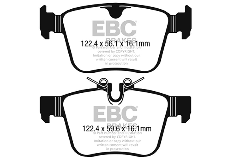 EBC 2016+ Jaguar F-Pace 2.0L TD (180) Ultimax2 Rear Brake Pads