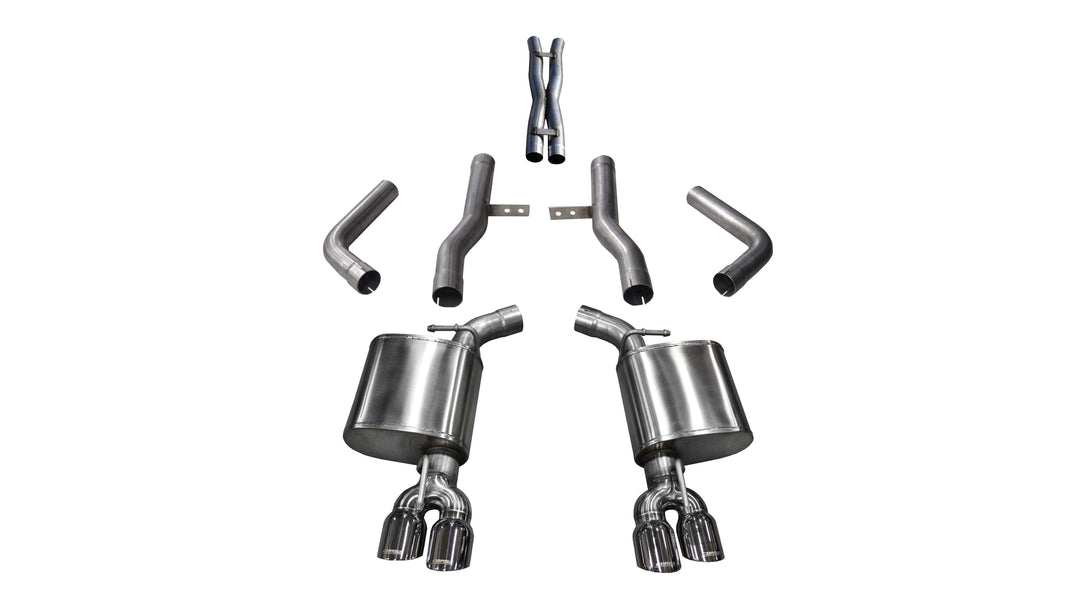 Corsa 2017-2023 Dodge Challenger 5.7L V8 Xtreme Cat-Back Dual Rear Exit w/3.5in Black Tips