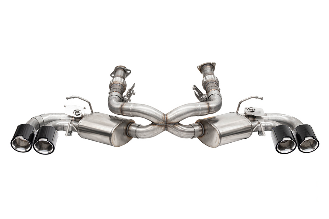 Corsa 2020-2025 Chevrolet Corvette C8 RWD 3in Delete 4 Valve Cat-Back w/NPP w/4.5in CF Polished Tips