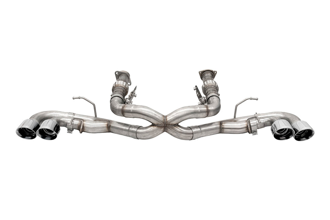 Corsa 20-25 Corvette C8 3in Xtreme Cat-Back Exhaust 4.5in Pol Quad Tips - Integrates stock AFM Valve