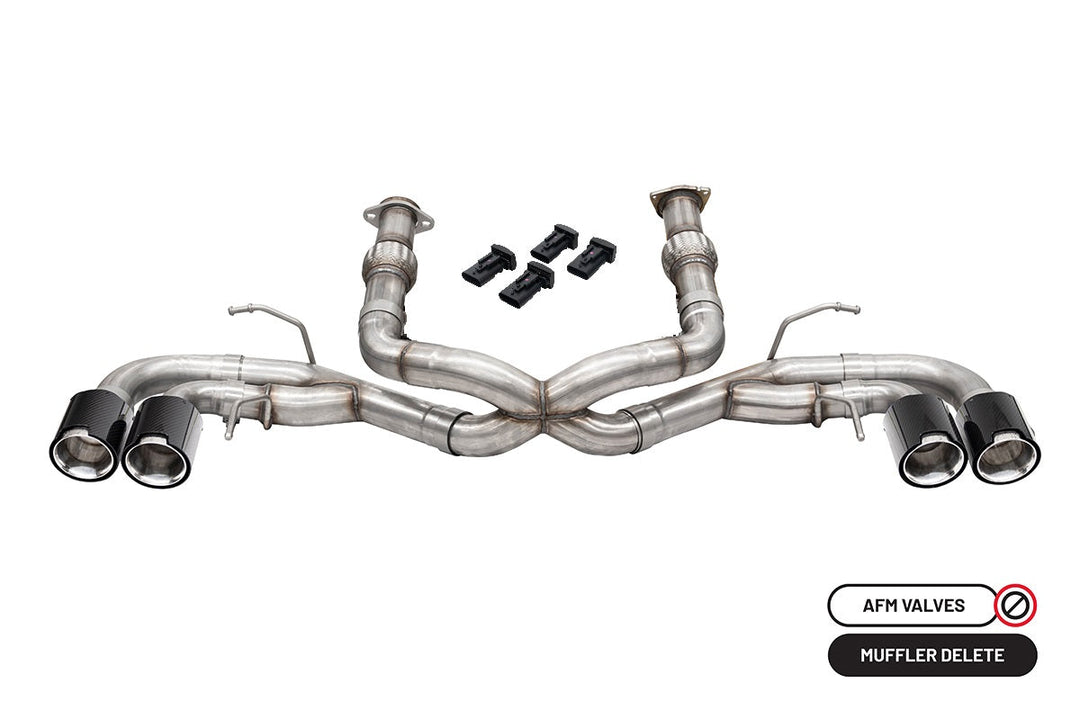 Corsa 20-25 Chevrolet Corvette C8 RWD 3in Xtreme Cat-Back Exhaust w/4.5in Carbon Fiber Polished Tips