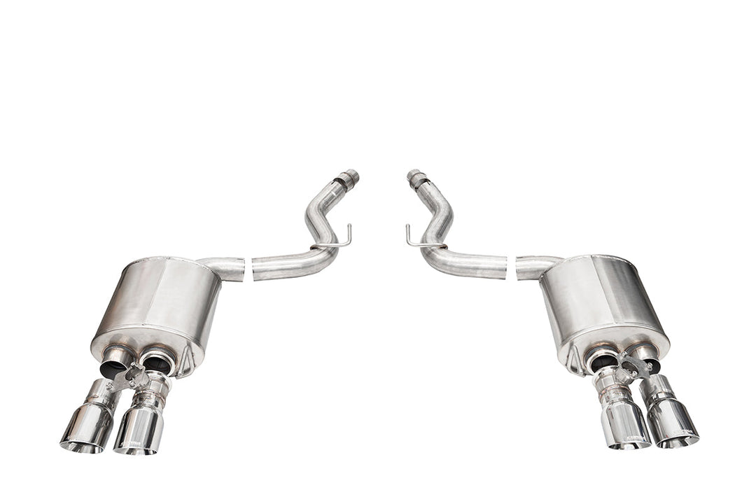 Corsa 2024+ Ford Mustang V8 5.0L 3in Axle-Back Exhaust System w/ Twin 4in Black Pro-Series Tips