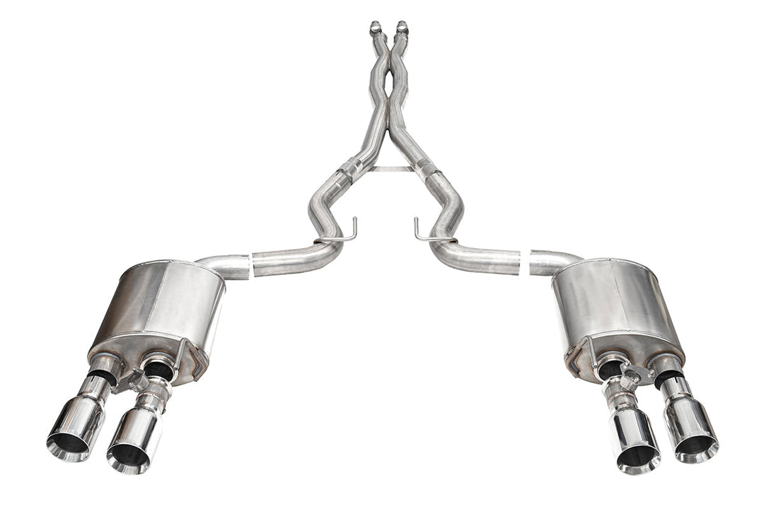Corsa 24-25 Ford Mustang Dark Horse 5.0L 3in Dual Rear Cat-Back w/Twin 4.5in Black PVD Straight Tips