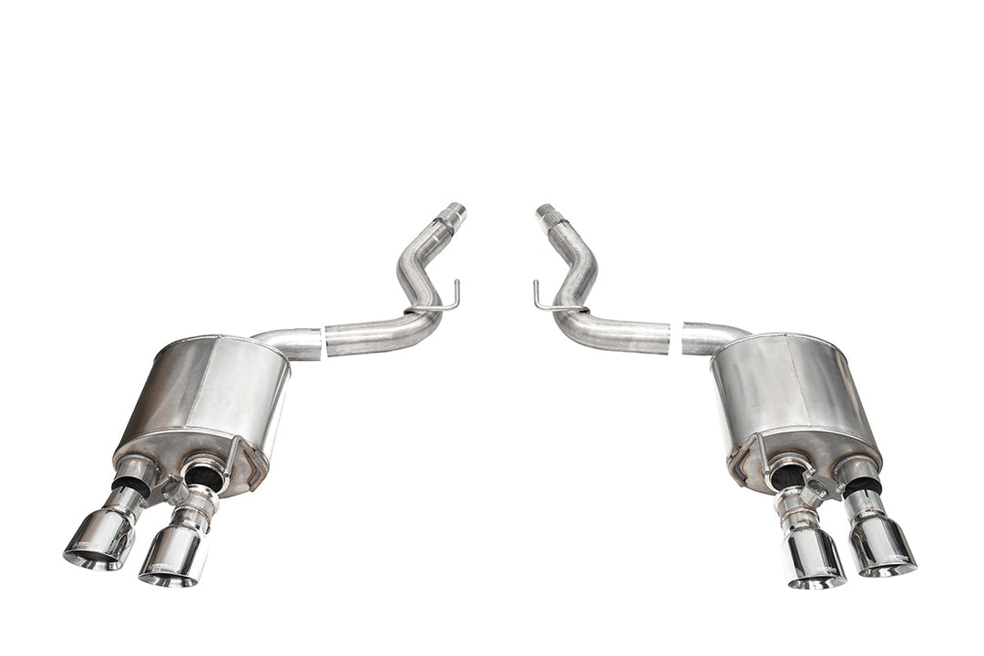 Corsa 24+ Ford Mustang Dark Horse 5.0L 3in Dual Rear Axle-Back w/Twin 4.5in Black PVD Slash Tips
