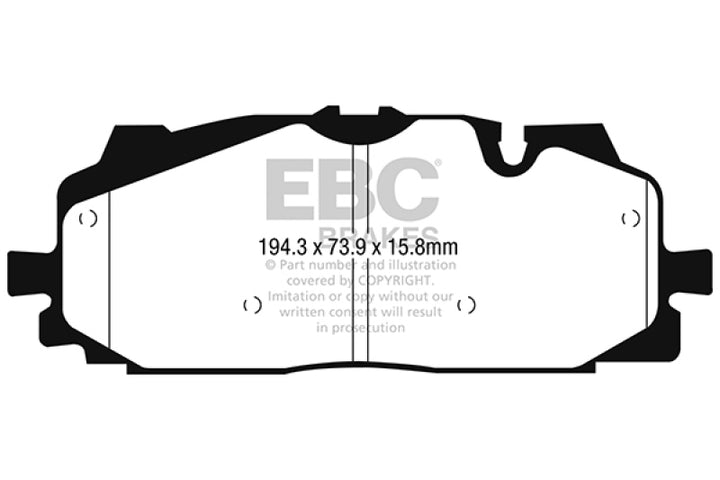 EBC 17-24 Audi RS4 2.9TT / 21-24 Audi RS3 2.5T Yellowstuff Front Brake Pads
