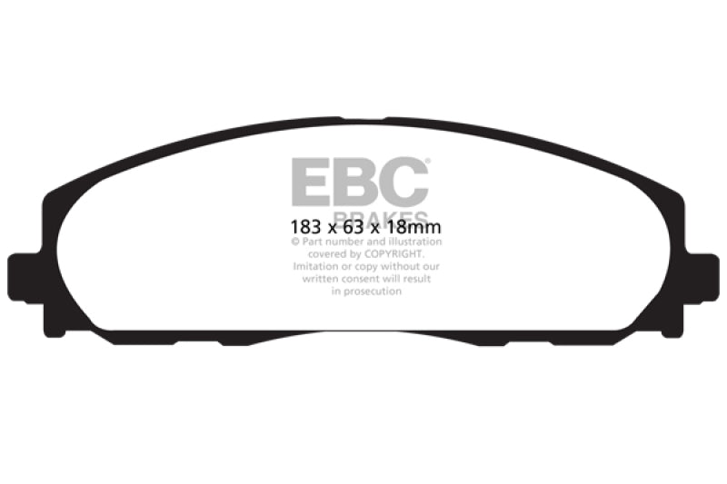 EBC 12+ Chrysler Town &amp; Country 3.6 Yellowstuff Front Brake Pads