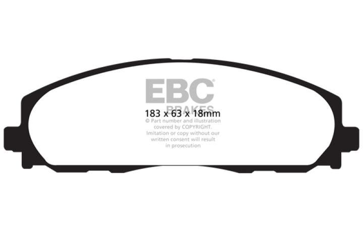 EBC 12+ Chrysler Town &amp; Country 3.6 Yellowstuff Front Brake Pads