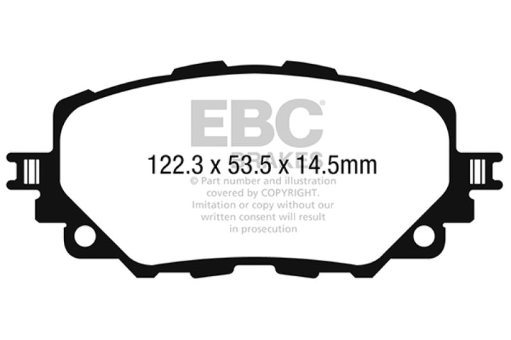 EBC 15-17 Mazda Miata MX-5 Redstuff Ceramic Low Dust Front Brake Pads