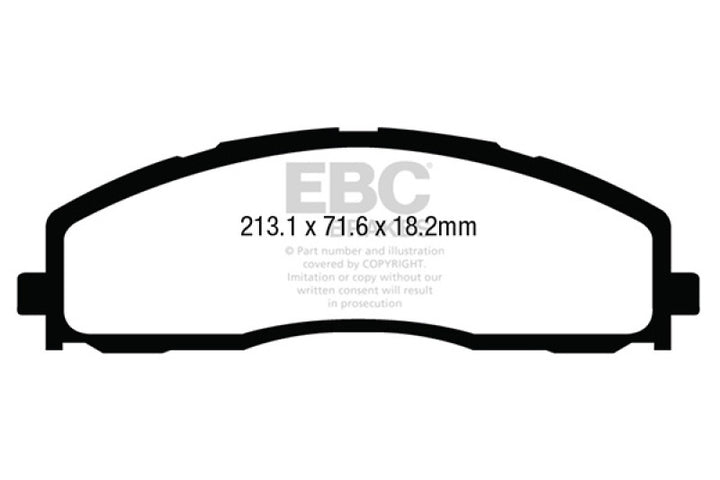 EBC 13+ Ford F250 (inc Super Duty) 6.2 (2WD) Greenstuff Front Brake Pads