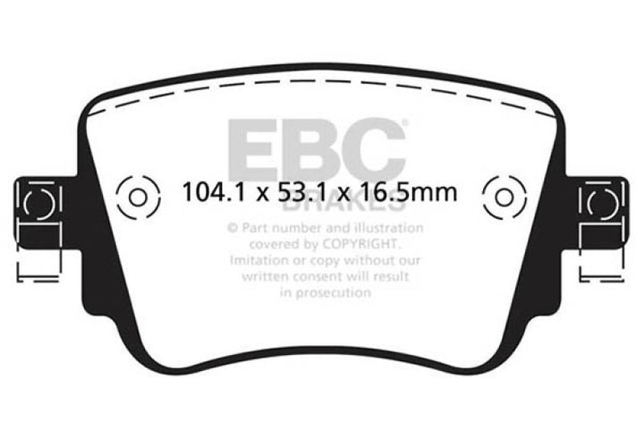 EBC 15-21 Volkswagen GTi 2.0 Turbo Ultimax2 Rear Brake Pads