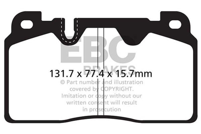 EBC 12+ Audi Q5 2.0 Turbo (Brembo) Yellowstuff Front Brake Pads