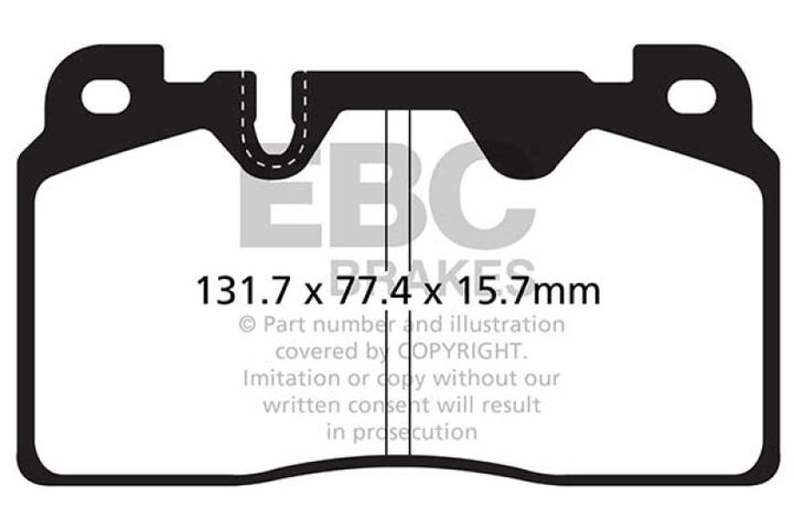 EBC 12+ Audi Q5 2.0 Turbo (Brembo) Yellowstuff Front Brake Pads