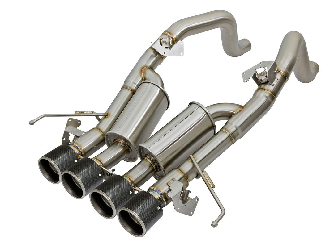 aFe MACH Force-Xp Axle-Back Exhaust System w/ Carbon Fiber Tips Chevrolet Corvette (C7) 14-19 6.2L