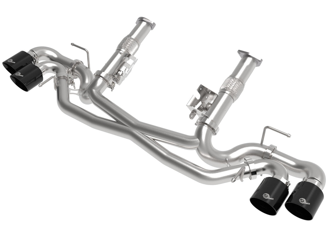 aFe MACH Force-Xp 3in to 2-1/2in 304SS Cat-Back (No Muff.) 2020 Chevy Corvette (C8) 6.2L Tip