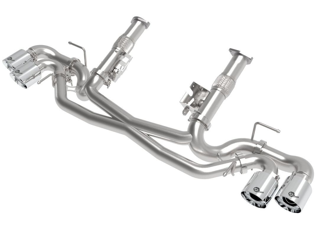 aFe MACH Force-Xp 3in to 2-1/2in 304SS Cat-Back (No Muff.) 2020 Chevy Corvette 6.2L Tip