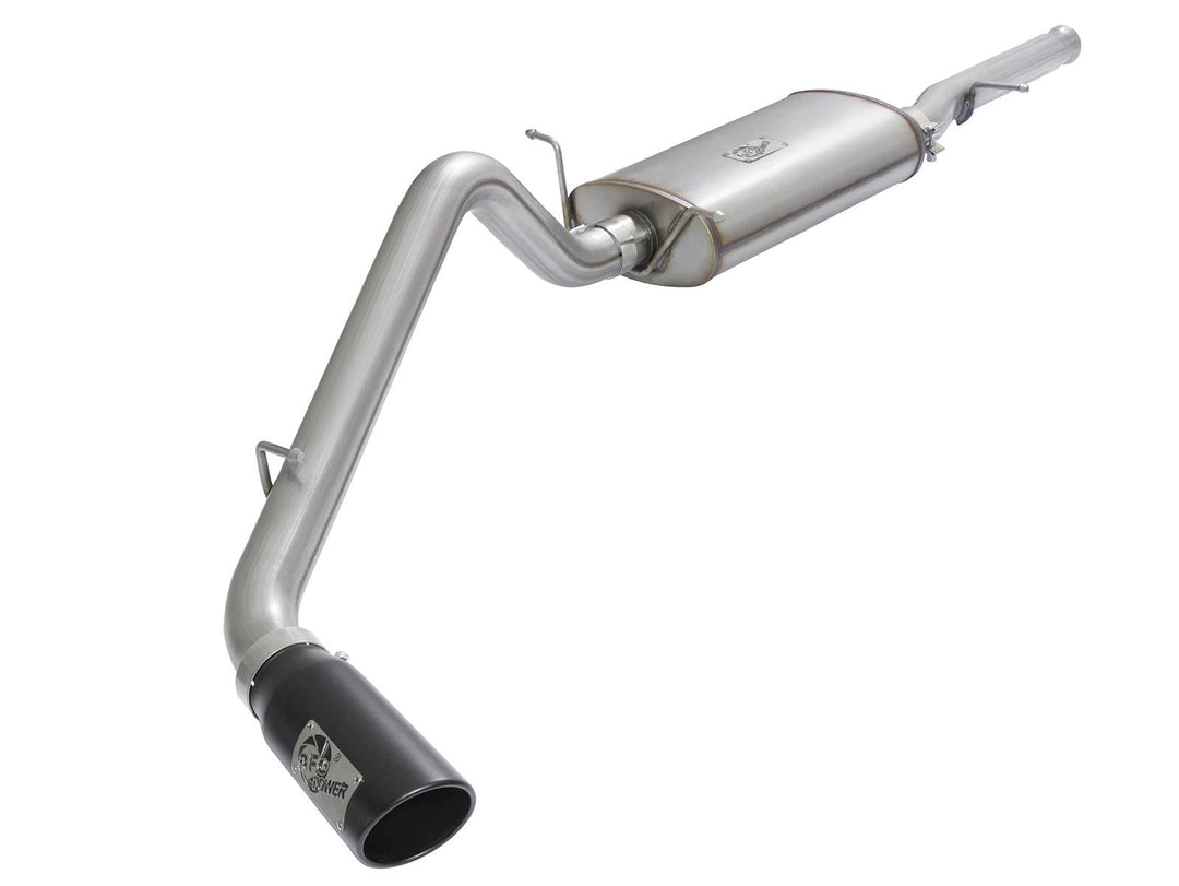 aFe MACHForce XP Exhausts Cat-Back Black Tip 09-17 GM Silverado 1500 4.3/5.3L RegCab SB/LB