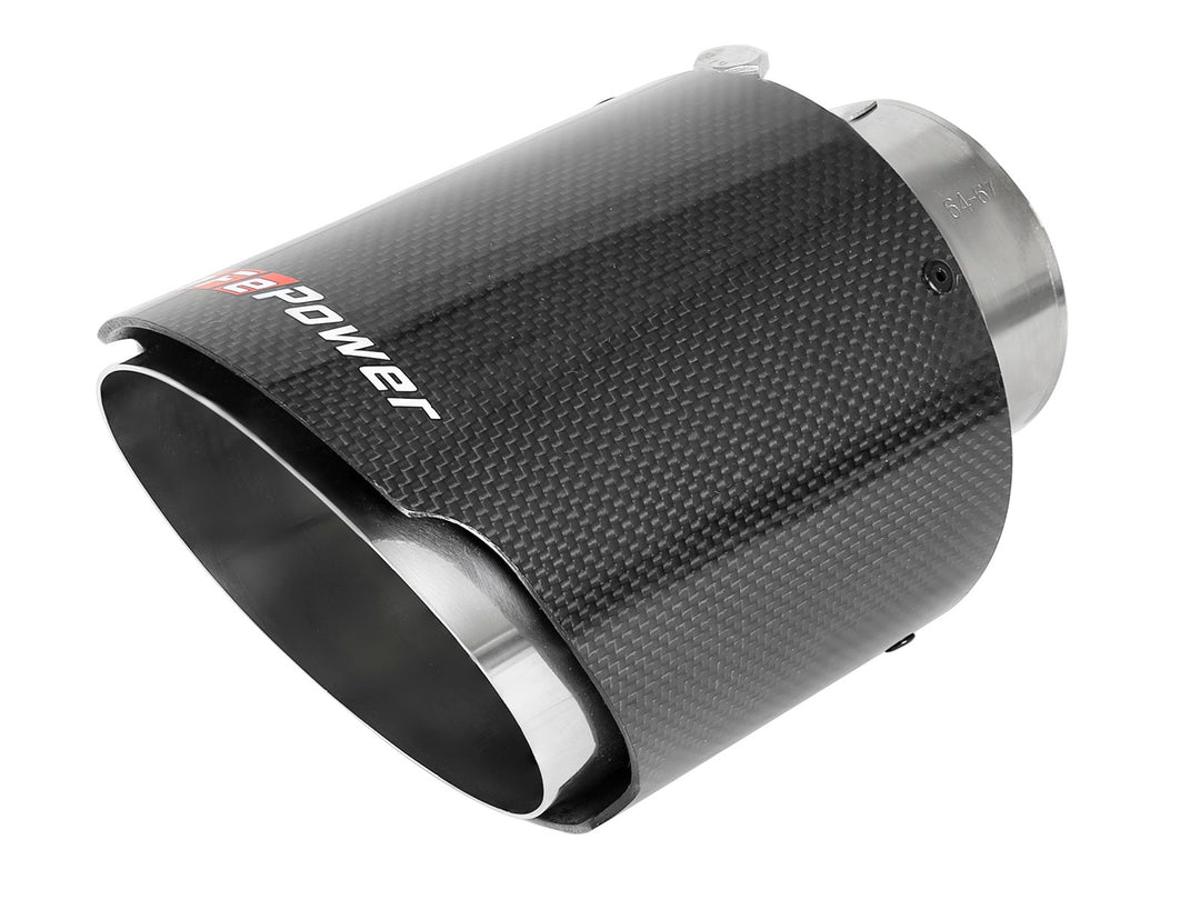 aFe MACH Force-XP 4-1/2in Carbon Fiber OE Replacement Exhaust Tips - 15-19 Dodge Charger/Hellcat