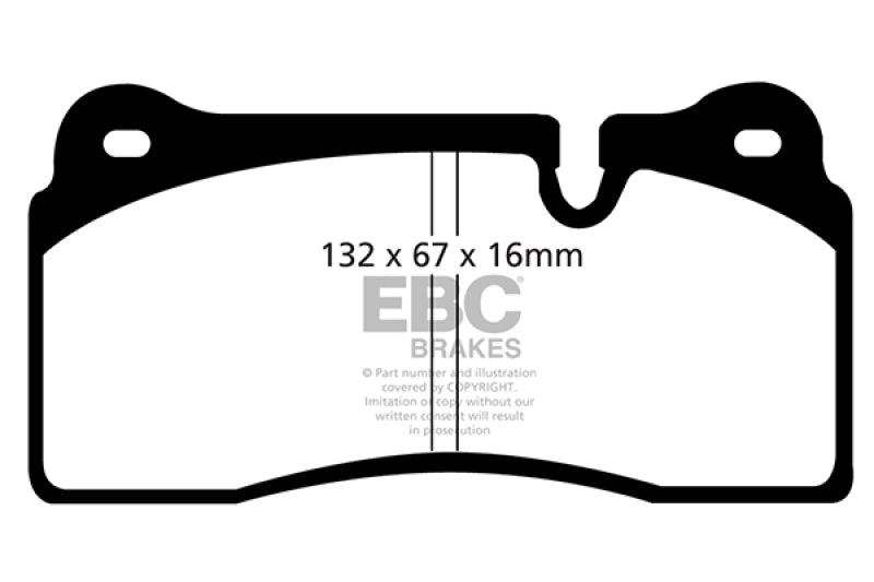 EBC 08-17 Audi R8 4.2L/5.2L Yellowstuff Rear Brake Pads