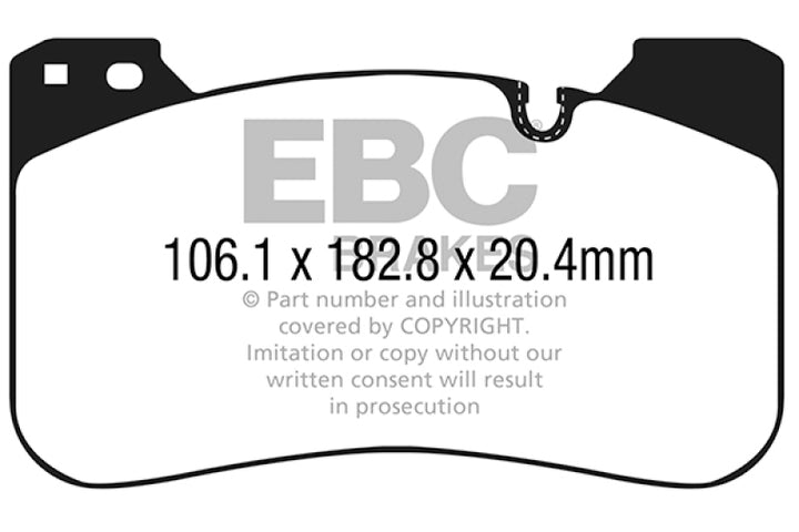EBC 2018+ BMW M5 4.4TT (F90) Redstuff Front Brake Pads