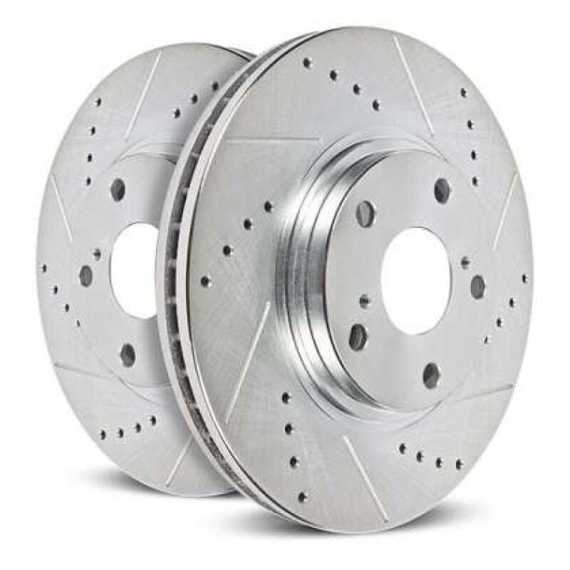 Power Stop 24-25 Ford Mustang Rear Drilled &amp; Slotted Rotor (Pair)