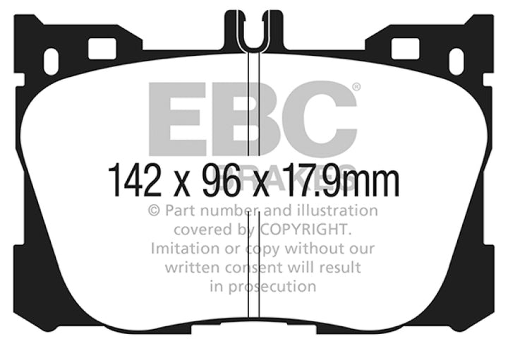 EBC 2017+ Mercedes-Benz E300 (W213) 2.0L Turbo Yellowstuff Front Brake Pads