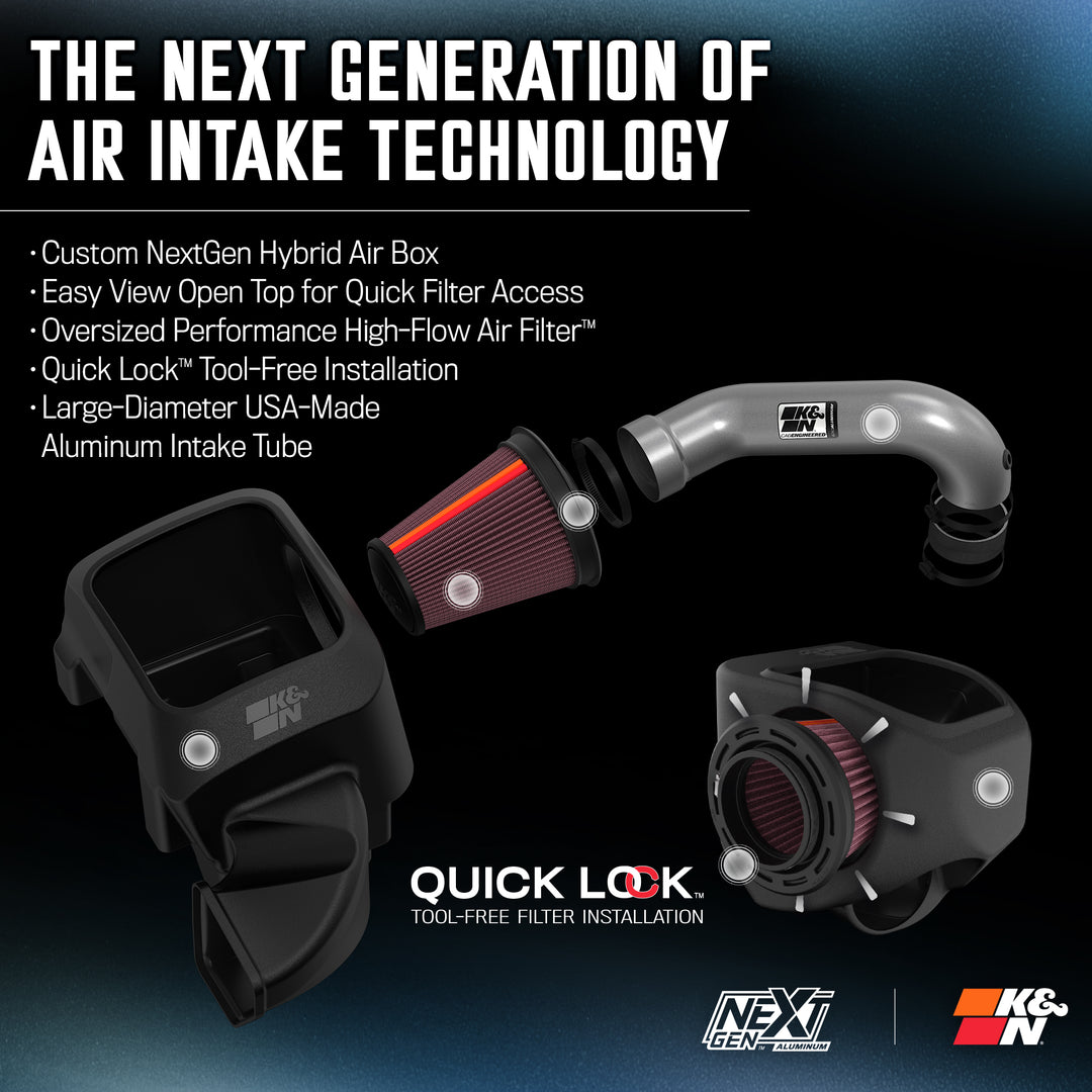 K&N 09-23 RAM 1500 5.7L NextGen Aluminum Cold Air Intake