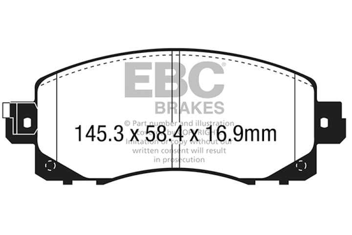 EBC 2022+ Subaru WRX 2.4T Greenstuff Front Brake Pads