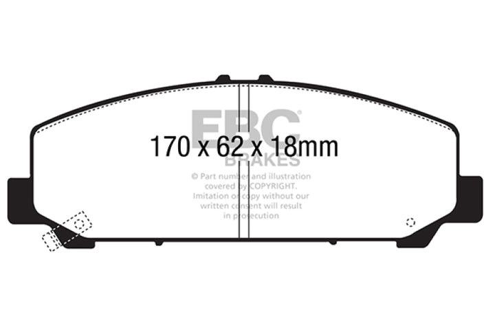 EBC 06-07 Infiniti QX56 5.6 (Akebono) Greenstuff Front Brake Pads