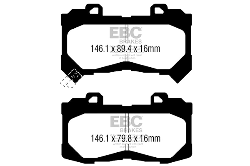 EBC 15+ Chevrolet Colorado 2.5 Yellowstuff Front Brake Pads