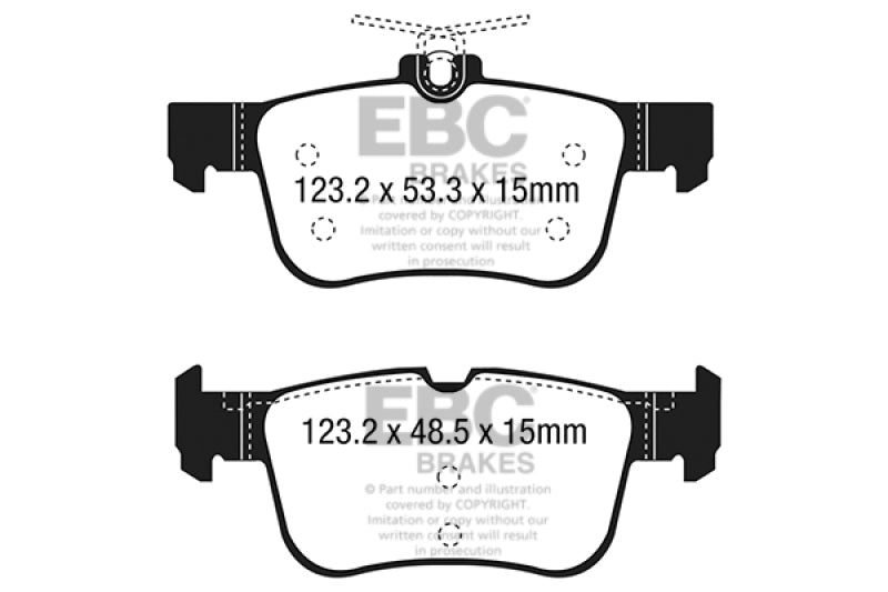 EBC 15+ Ford Edge 2.0 Turbo FWD Ultimax2 Rear Brake Pads