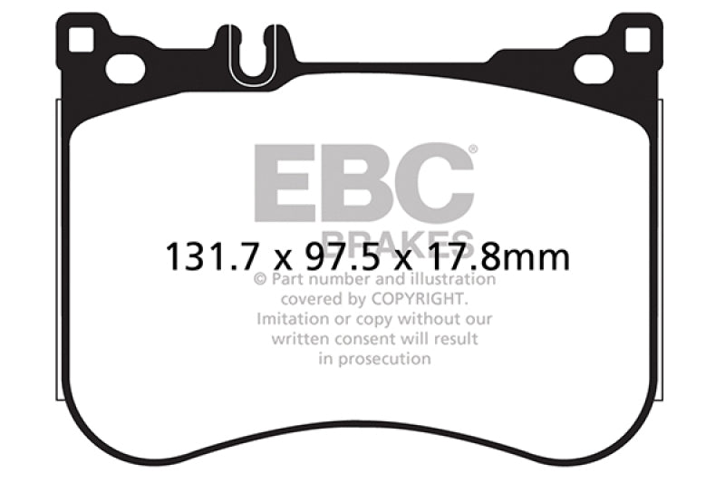 EBC 14+ Mercedes-Benz S550 4.7 Twin Turbo AMG Sport Pkg Yellowstuff Front Brake Pads