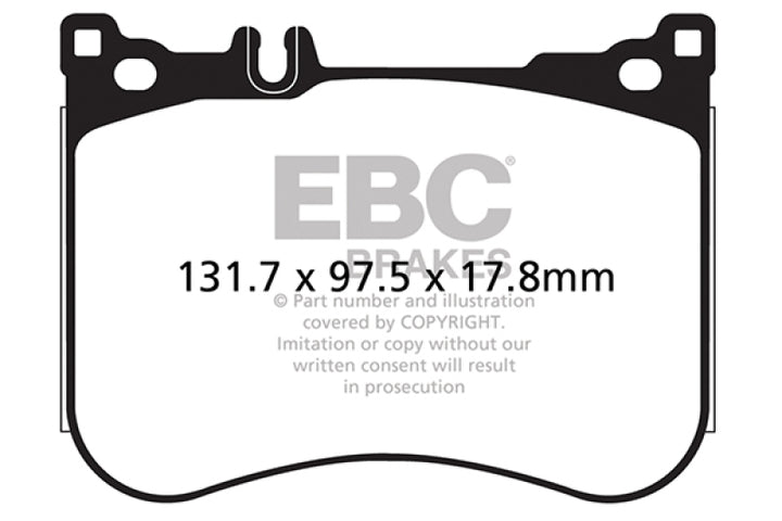 EBC 14+ Mercedes-Benz S550 4.7 Twin Turbo AMG Sport Pkg Yellowstuff Front Brake Pads