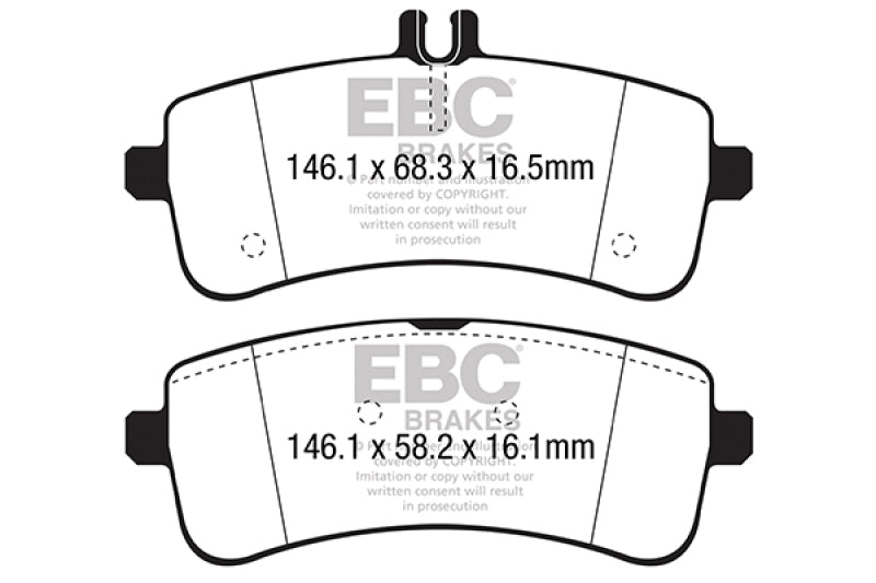 EBC 2015+ Mercedes-Benz C63 S AMG (W205) 4.0L Twin Turbo Bluestuff Rear Brake Pads