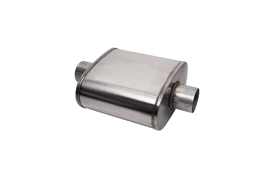 Corsa Pro Series Custom Sport Muffler 304SS 3in Offset In / 3in Center Out 10in Length