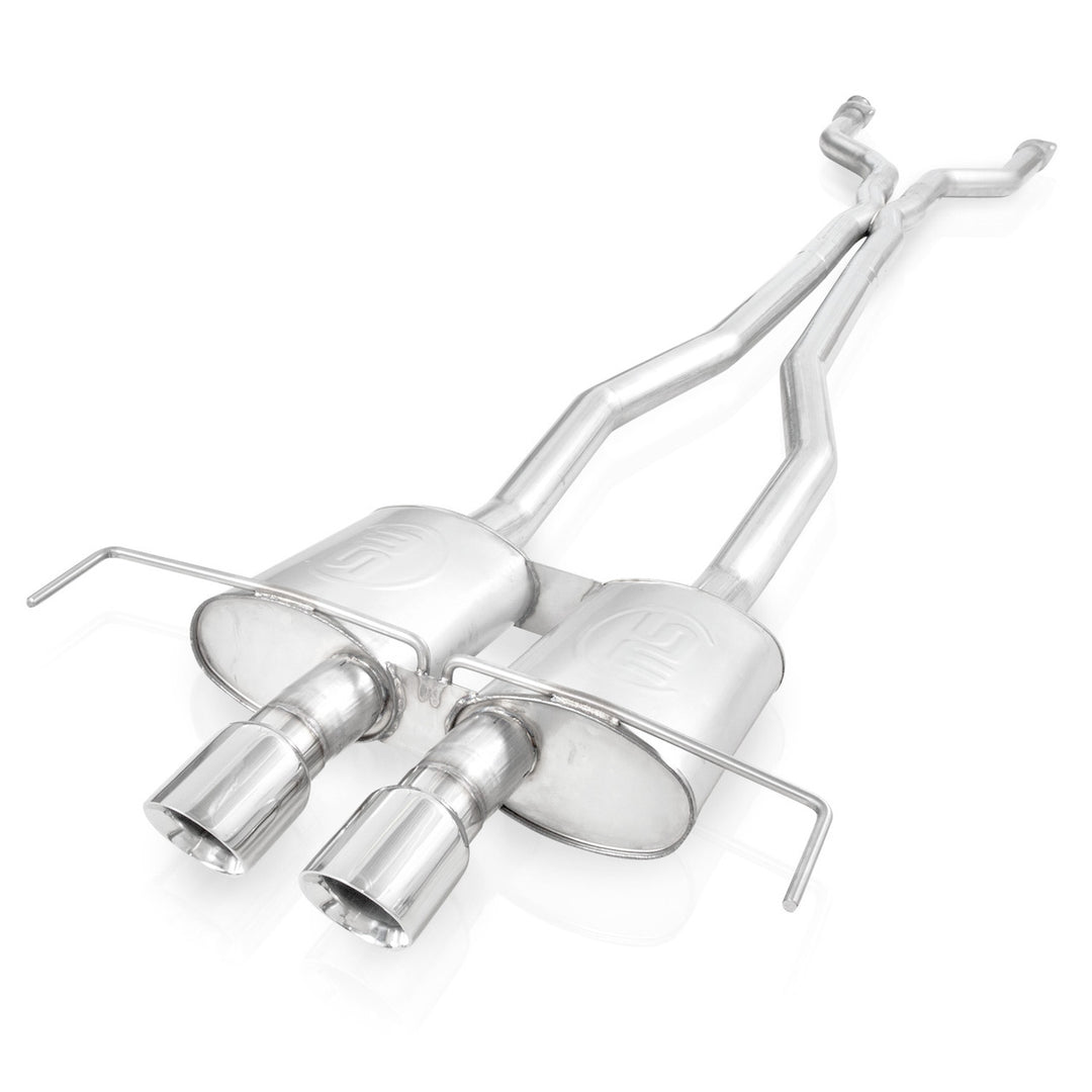 Stainless Works 2009-15 Cadillac CTS-V Coupe 3in Catback System X-Pipe Turbo Mufflers 4in Tips