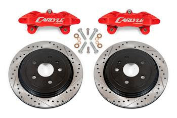 BMR 97-04 Chevrolet Corvette C5 Brake Kit For 15in Conversion Drilled & Slotted Rotors Red Calipers