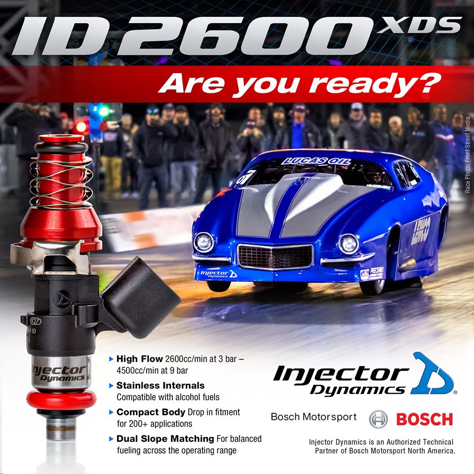 Injector Dynamics 2600-XDS Injectors - FA20 - 11mm Top - WRX-16B Bottom Adapter (Set of 4)