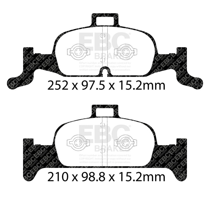 EBC 2018+ Audi A4 Allroad Quattro 2.0L Turbo Redstuff Front Brake Pads